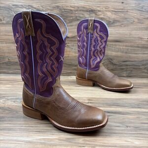 Twisted X Tech X Womens 7B Purple Square Toe Western 11" Boots WXTL002